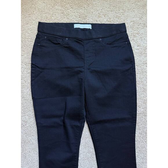 Signature Gold Levi Strauss Totally Shaping Pull On Skinny Black Womens 14 Short - Picture 5 of 11